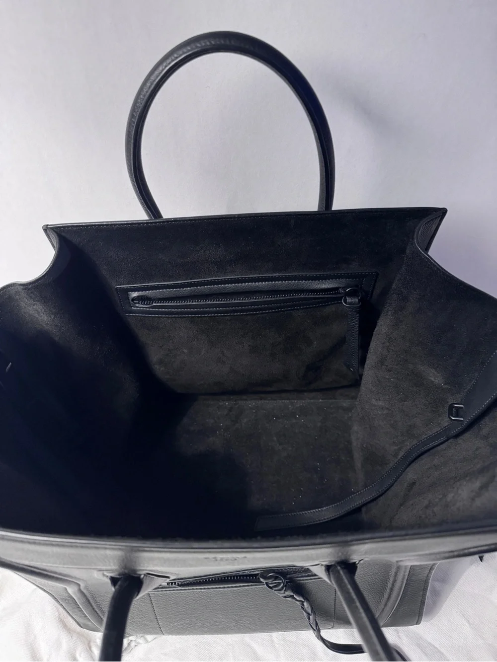 CELINE LUGGAGE MEDIUM TOTE BAG BLACK AUTHENTIC 2017